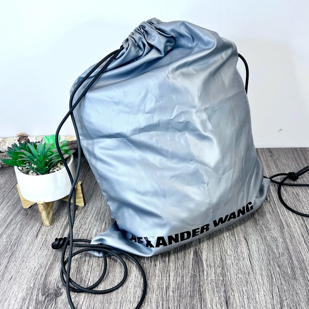 *Alexander Wang x H&M | Silver Nylon Drawstring Bag